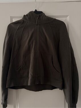 lululemon Olive Green Full-Zip Scuba Hoodie